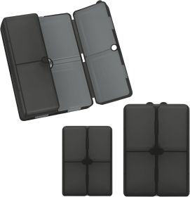 2 Pcs Daily Pill Organizer, 7 Compartments Portable Pill Case Travel Pill Organizer,[Folding Design]Pill Box for Purse Pocket to Hold Vitamins