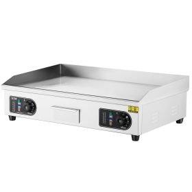 VEVOR Commercial Electric Griddle, 2800W Countertop Flat Top Grill, 122-572 F Adjustable Temp