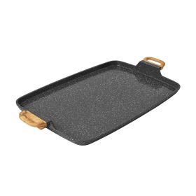 Prairie Signature Cast Aluminum Double Griddle, Charcoal Speckle