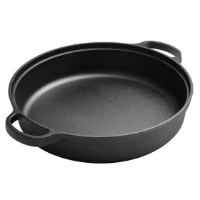 Cast Iron Cooking Pot for Restaurant Kitchen Skillet Camping Cooker (Color: As pic show, Pot Diameter: 25cm)