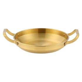 Double Ears Pan Seafood Rice Pan Fried Chicken Tray (Color: Gold, Type: 28cm)